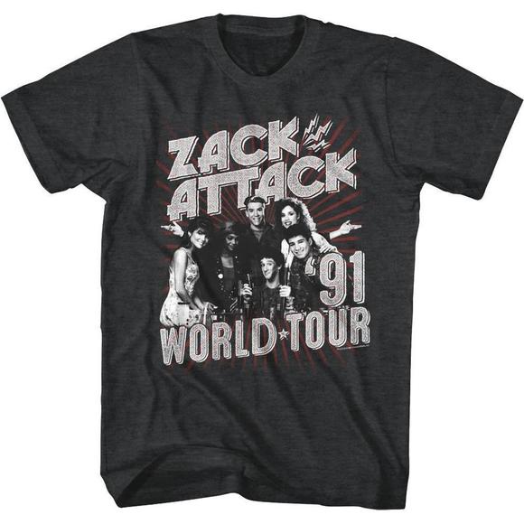 Zack Attack 91 World Tour Saved By The Bell Tshirt - Picture 1 of 4